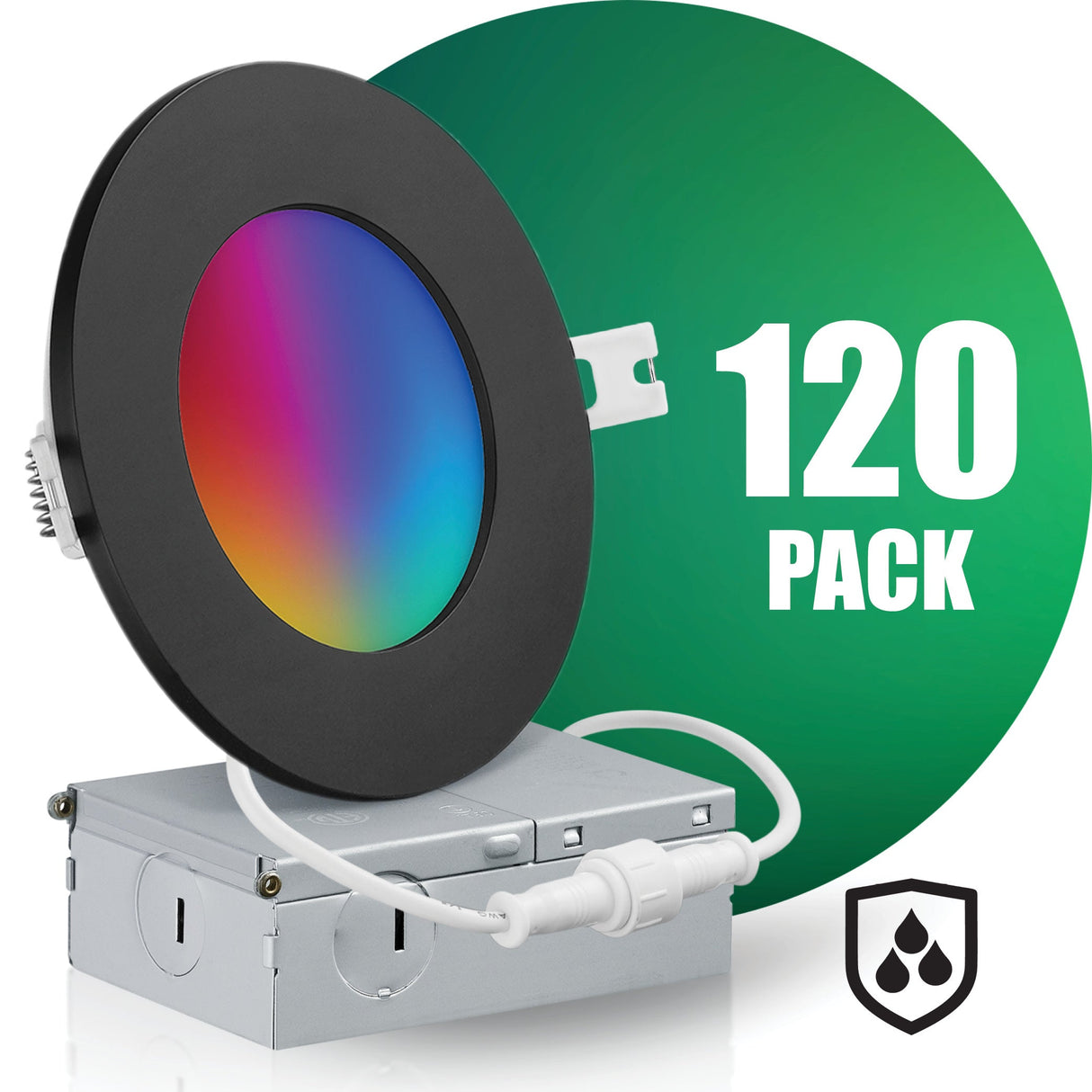 QPlus Smart Slim LED Pot Light de 4 pulgadas (WiFi - Sin concentrador) - RGB 16 millones de colores y blanco sintonizable 2700K a 6500K