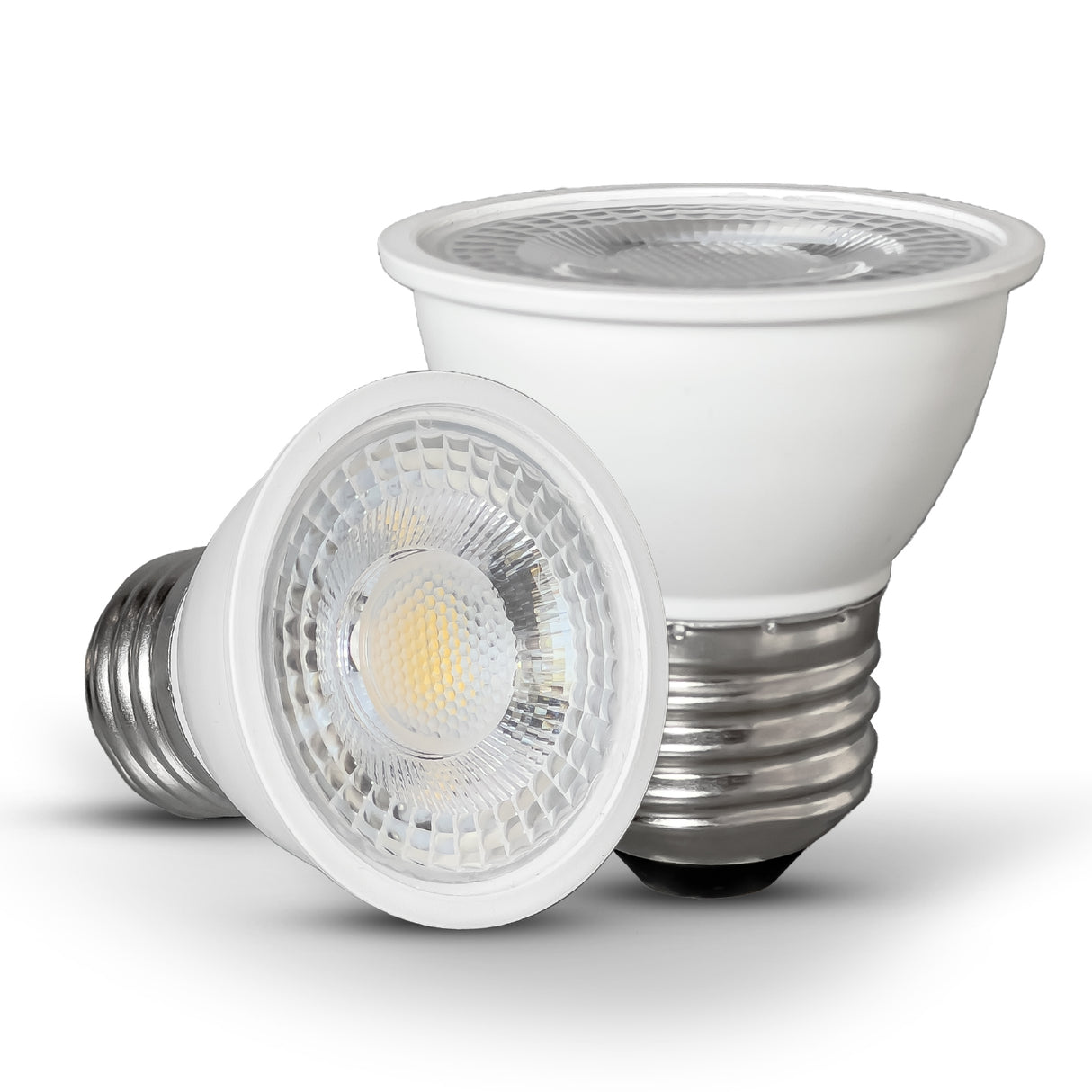 Bombilla LED empotrable QPlus PAR16, 7 W, 500 lm, 1 CCT (2700 K/3000 K/4000 K/5000 K/6500 K), ángulo de haz de 40°, regulable, base de tornillo medio E26, cuello corto, certificación Energy Star, certificación UL, 3 años de garantía