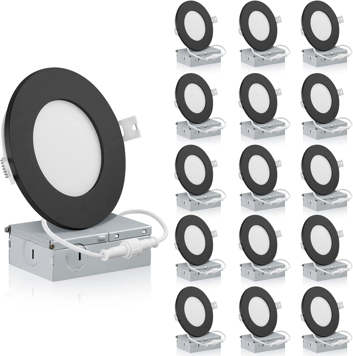 4 Inch Recessed LED Lighting, Slim, 4CCT Color Selectable from Wall Switch, Wet Rated