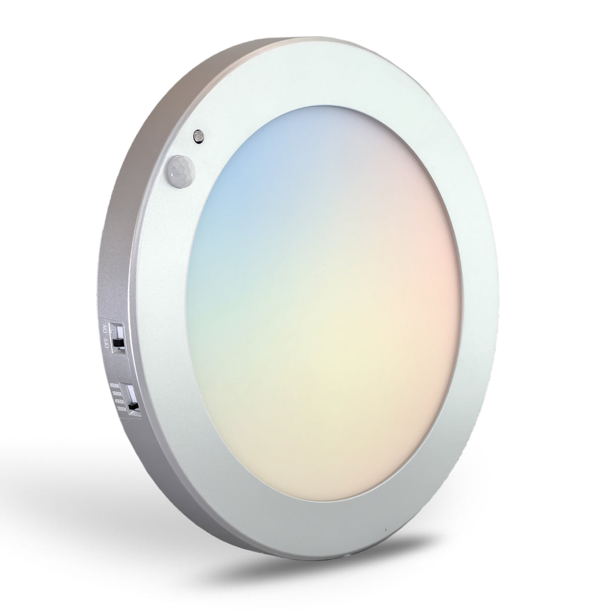 QPlus 9 pulgadas 4CCT ajustable temperatura multicolor LED sensor de movimiento montaje empotrado 16W (blanco, plata y bronce)