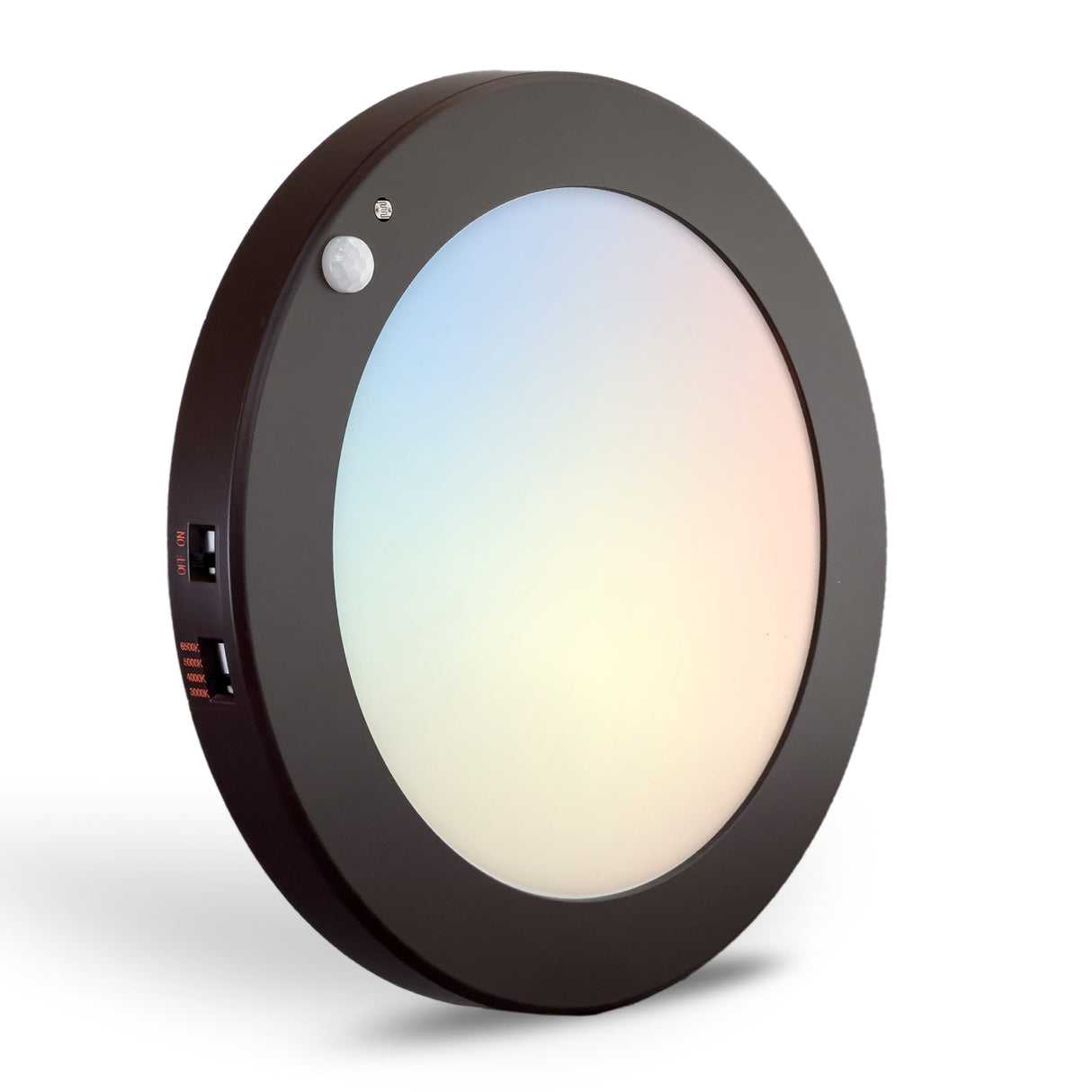 QPlus 9 pulgadas 4CCT ajustable temperatura multicolor LED sensor de movimiento montaje empotrado 16W (blanco, plata y bronce)