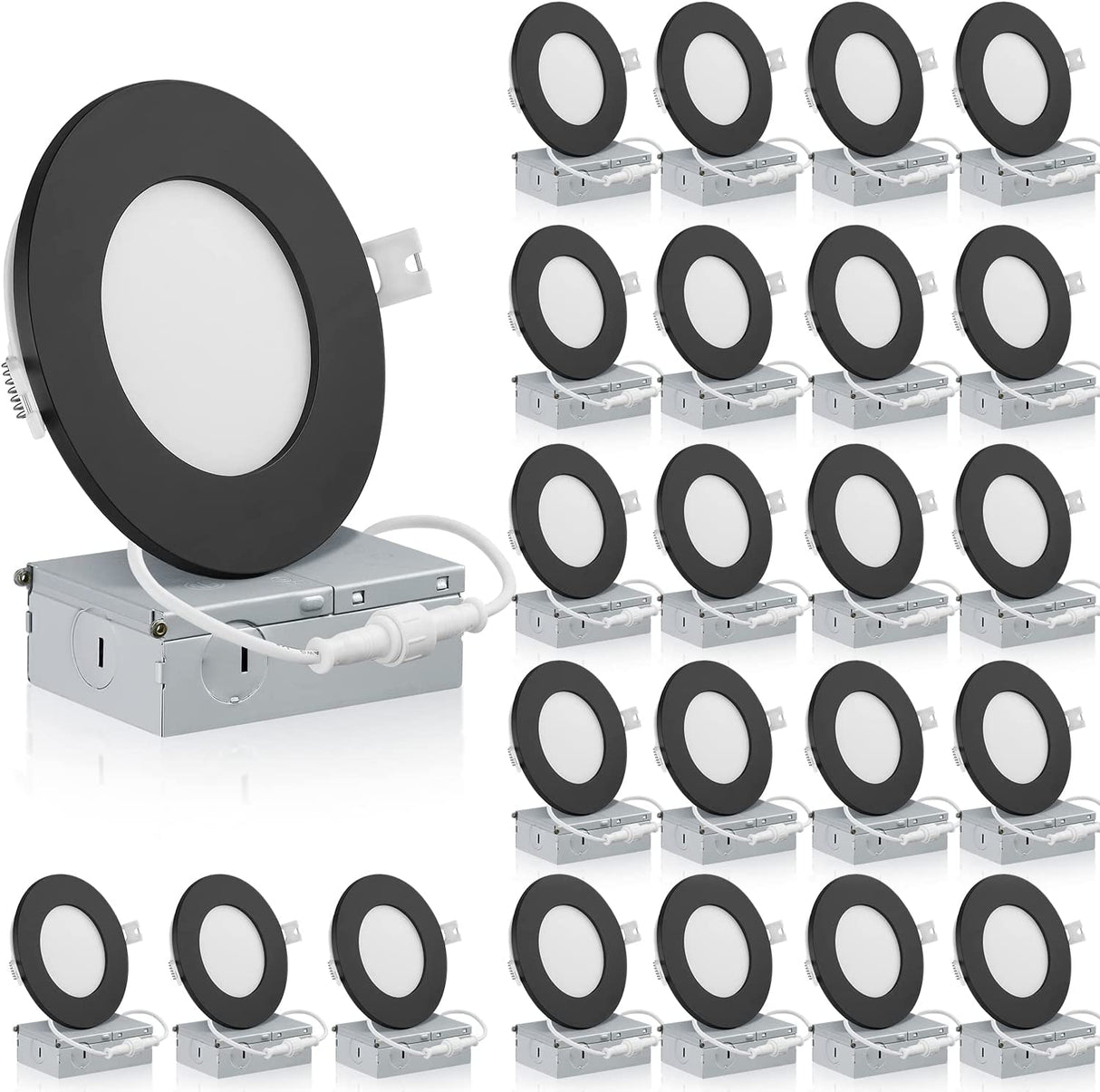 4 Inch Recessed LED Lighting, Slim, 4CCT Color Selectable from Wall Switch, Wet Rated
