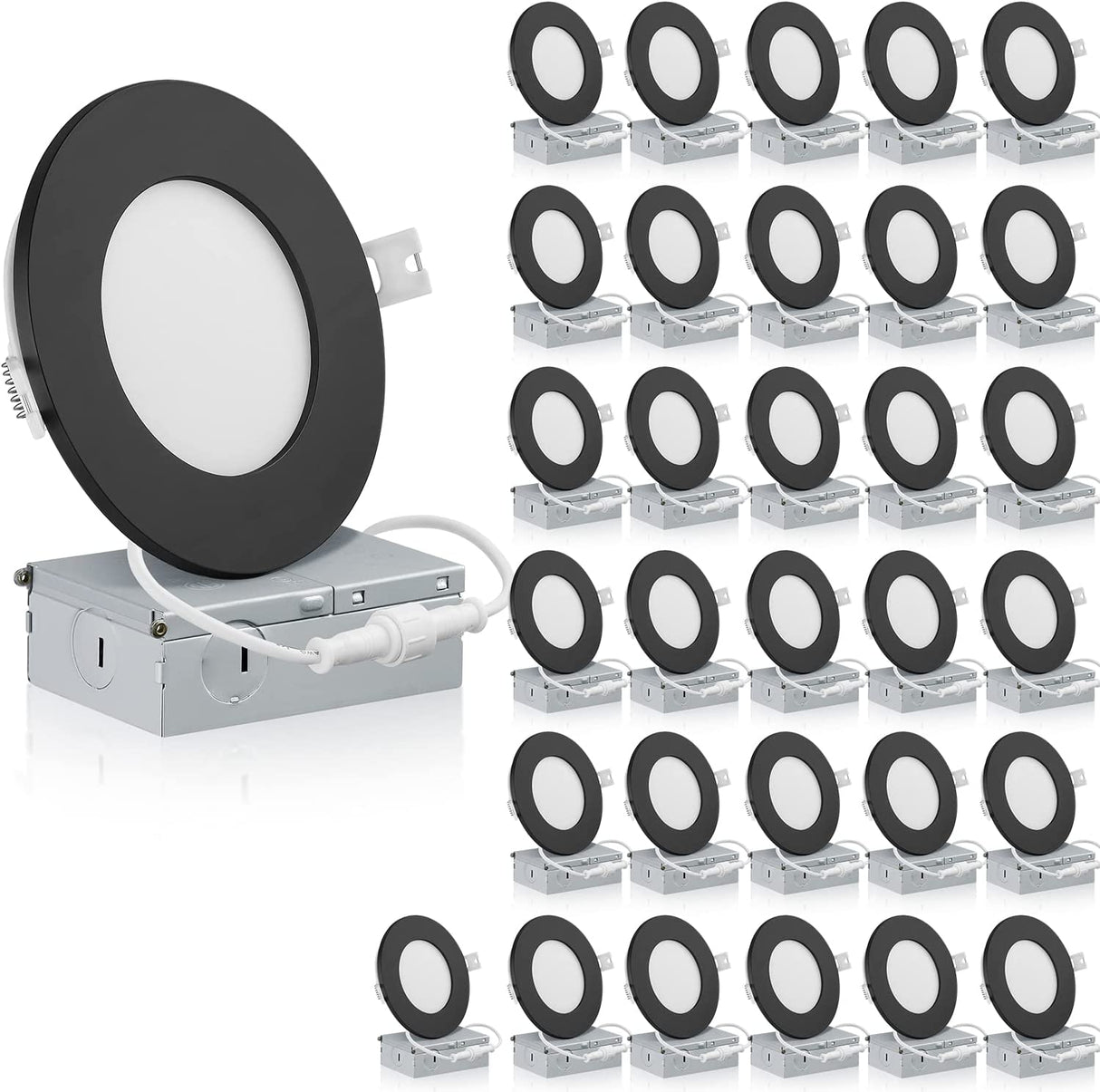 4 Inch Recessed LED Lighting, Slim, 4CCT Color Selectable from Wall Switch, Wet Rated