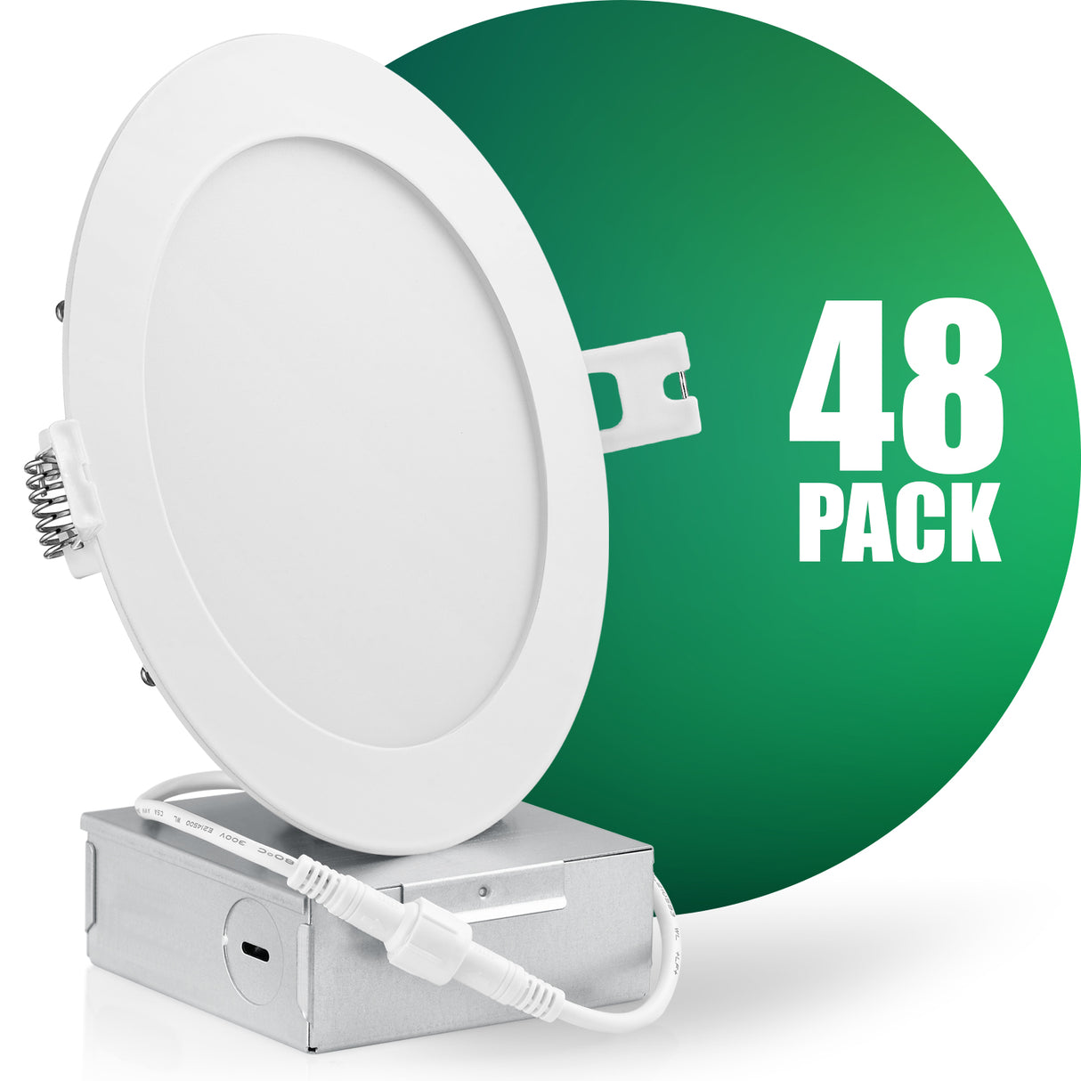 QPlus Luz LED empotrable delgada de 6 pulgadas con caja de conexiones de metal, 13 W, 1050 LM, CCT único, regulable, certificación Energy Star, certificación ETL, clasificación IC, ubicación húmeda, 5 años de garantía