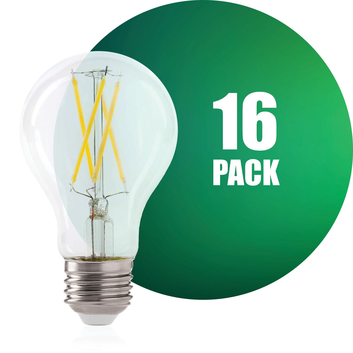 Bombilla LED de filamento con fotocélula QPlus A19, 9 W, 800 lm, 1 CCT (3000 K/5000 K), no regulable, sensor de atardecer a amanecer, certificación Energy Star, certificación UL, 3 años de garantía
