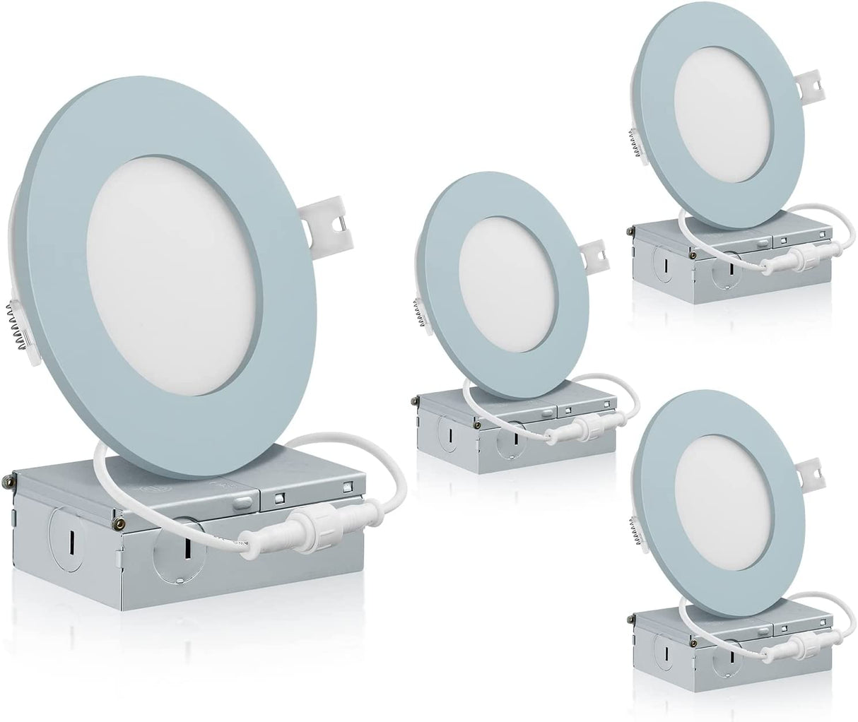 4 Inch Recessed LED Lighting, Slim, 4CCT Color Selectable from Wall Switch, Wet Rated