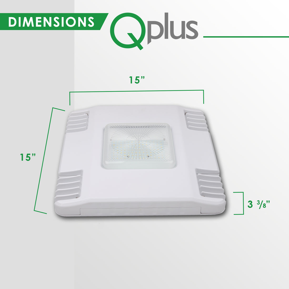 QPLUS Gasolinera LED Canopy Light - 5000K Luz diurna - IP65 /cULus 130 Watts/14528 Lúmenes