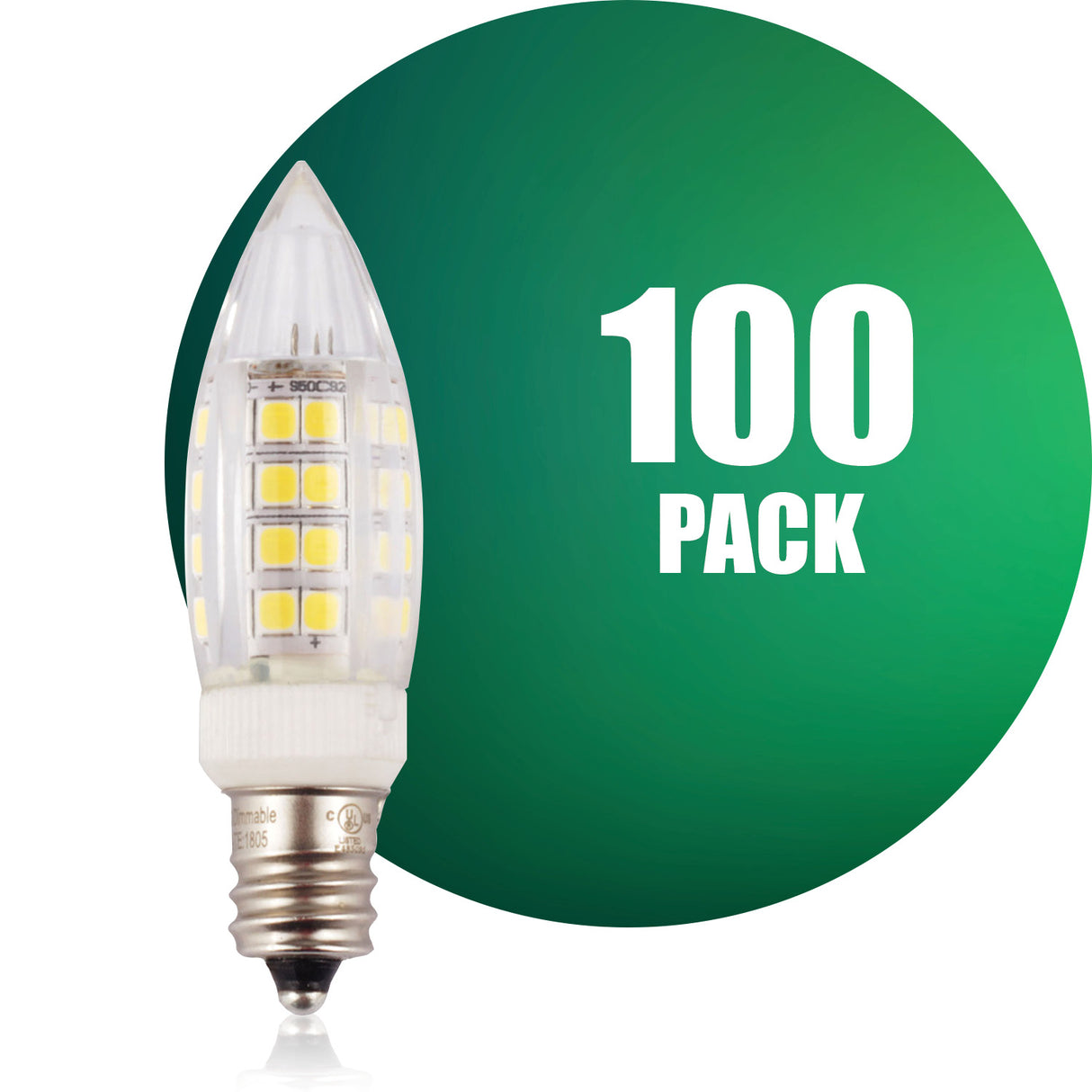 Bombilla LED QPlus G9, 4 W, 350 lm, 1 CCT (3000 K/4000 K/5000 K), regulable, base de tornillo E12, certificación Energy Star, certificación UL, 3 años de garantía