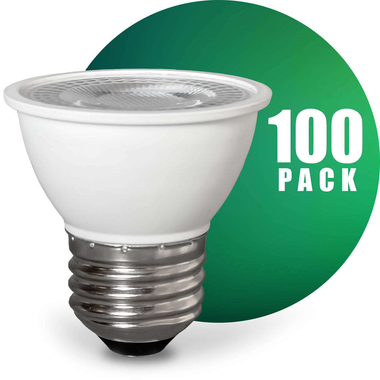 Bombilla LED empotrable QPlus PAR16, 7 W, 500 lm, 1 CCT (2700 K/3000 K/4000 K/5000 K/6500 K), ángulo de haz de 40°, regulable, base de tornillo medio E26, cuello corto, certificación Energy Star, certificación UL, 3 años de garantía