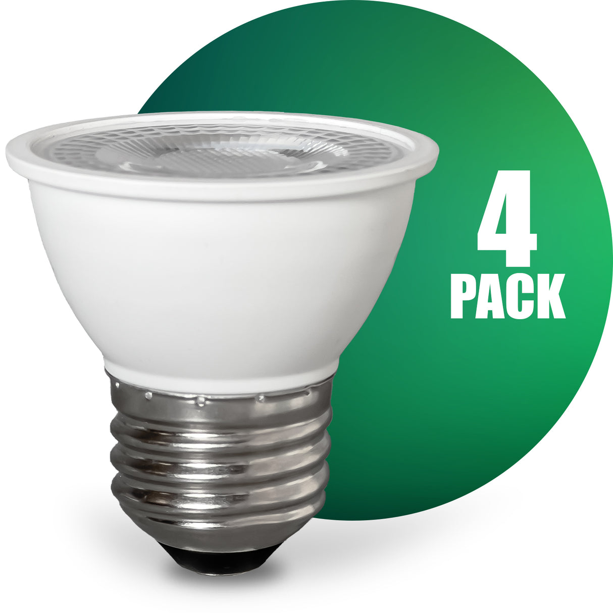 Bombilla LED empotrable QPlus PAR16, 7 W, 500 lm, 1 CCT (2700 K/3000 K/4000 K/5000 K/6500 K), ángulo de haz de 40°, regulable, base de tornillo medio E26, cuello corto, certificación Energy Star, certificación UL, 3 años de garantía