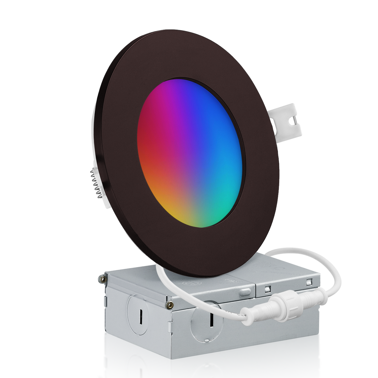 QPlus Smart Slim LED Pot Light de 4 pulgadas (WiFi - Sin concentrador) - RGB 16 millones de colores y blanco sintonizable 2700K a 6500K