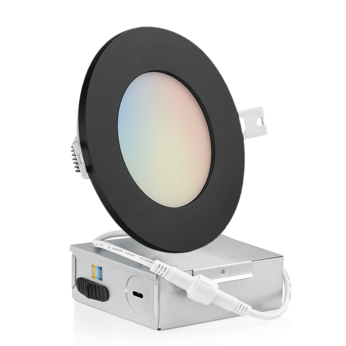 4 Inch Recessed LED Lighting, Slim, 5CCT Color Selectable, Wet Rated with EZ (4 port) Connector