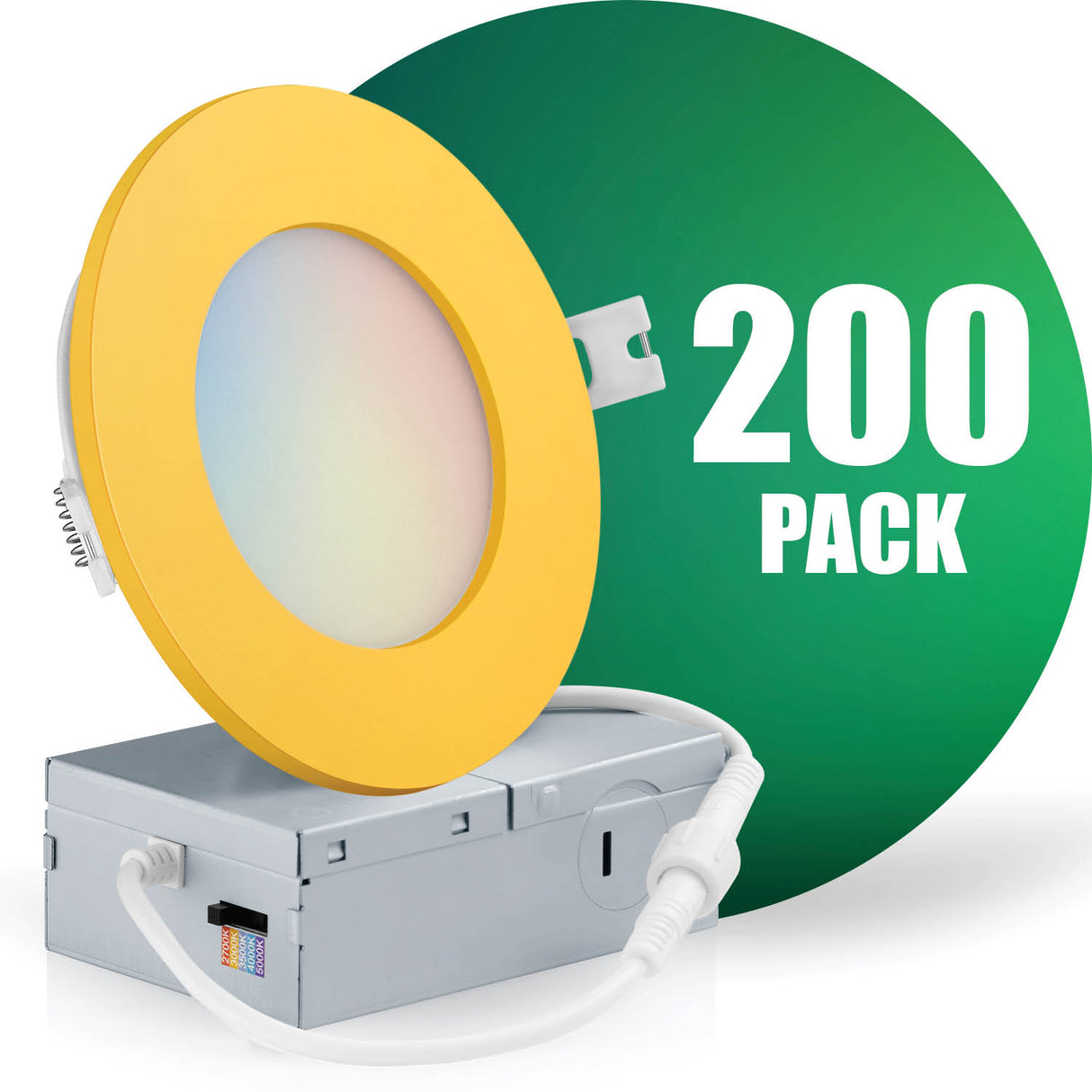 QPlus Smart Slim LED Pot Light de 4 pulgadas (WiFi - Sin concentrador) - RGB 16 millones de colores y blanco sintonizable 2700K a 6500K