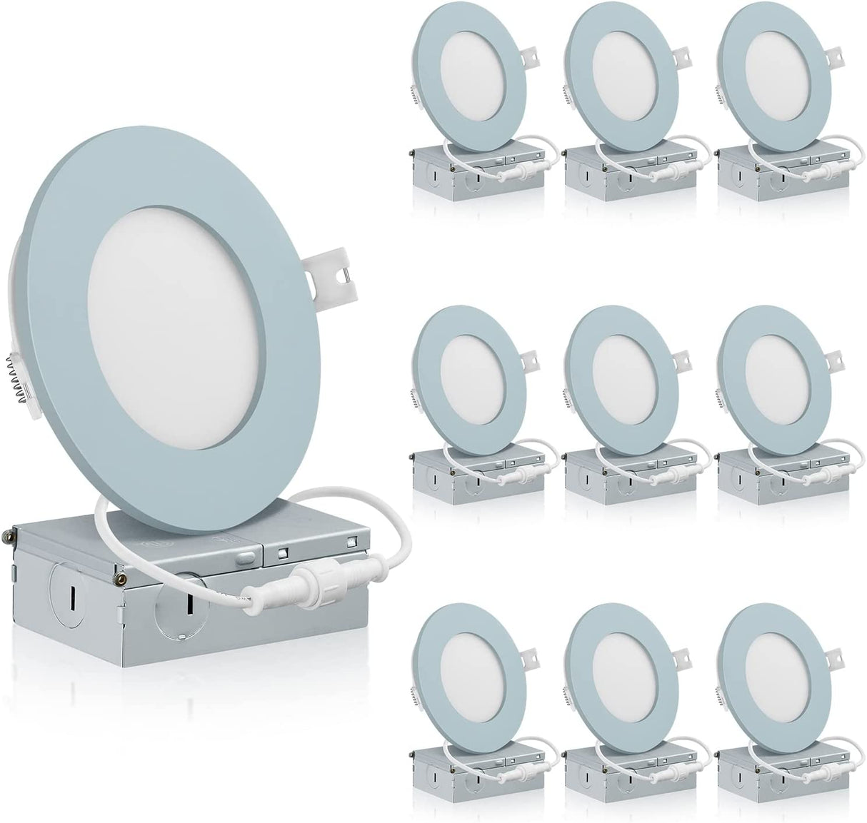 4 Inch Recessed LED Lighting, Slim, 4CCT Color Selectable from Wall Switch, Wet Rated