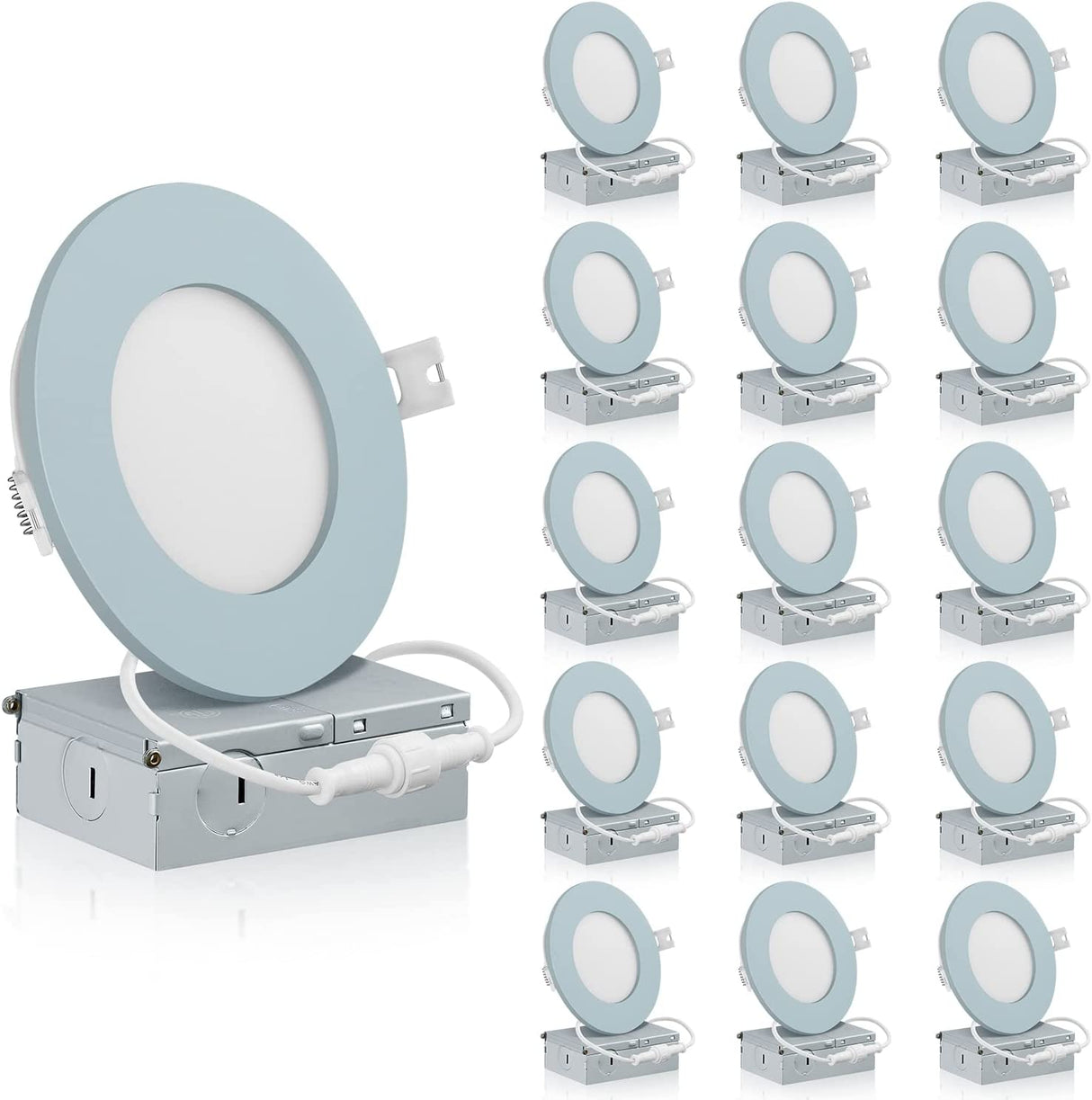 4 Inch Recessed LED Lighting, Slim, 4CCT Color Selectable from Wall Switch, Wet Rated