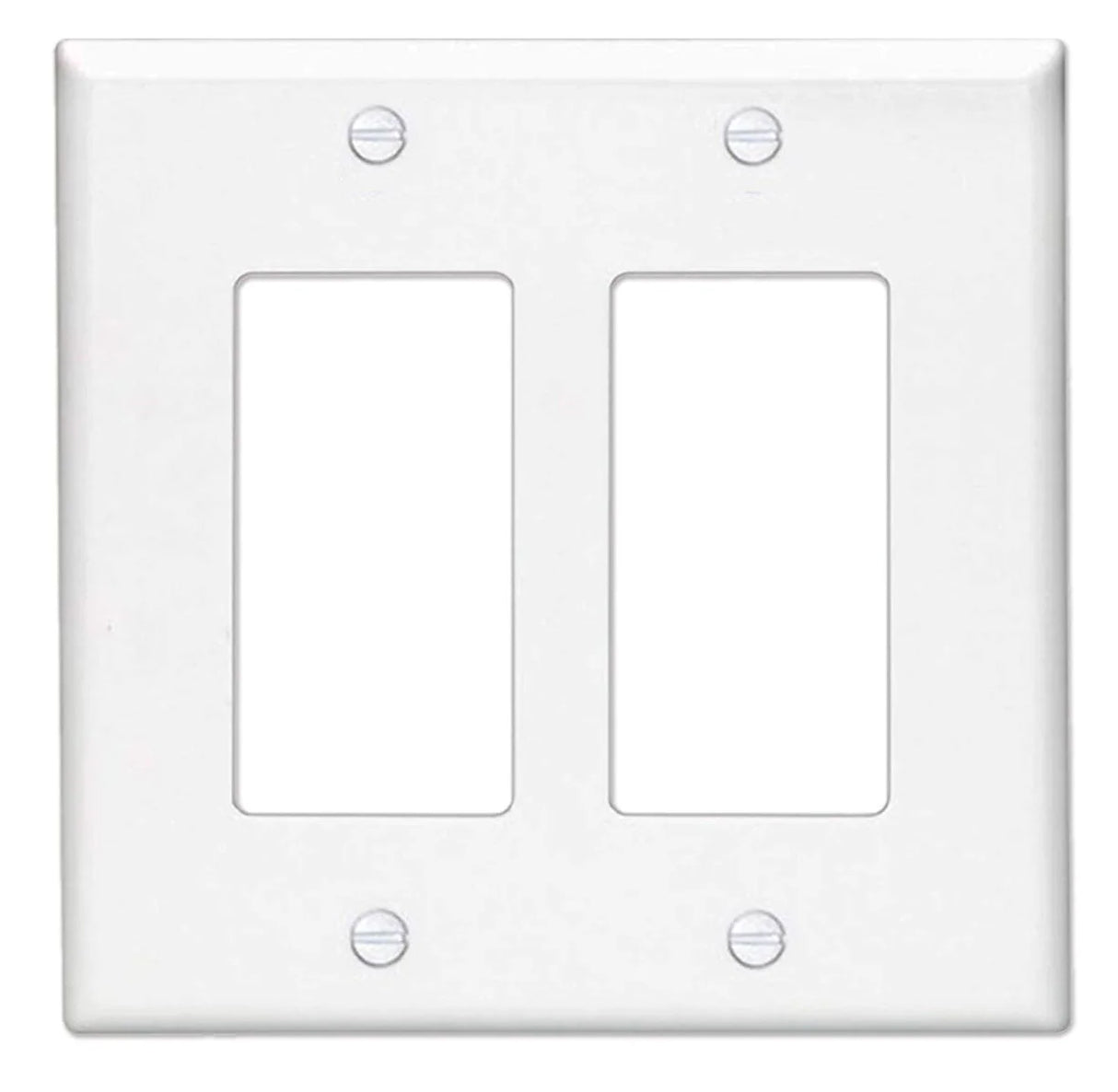 QPlus 1, 2, 3 Gang with Screw Wall Plate, Standard Outlet Cover for Light Switch, Dimmer, GFCI and USB Receptacle for Residential and Commercial Use
