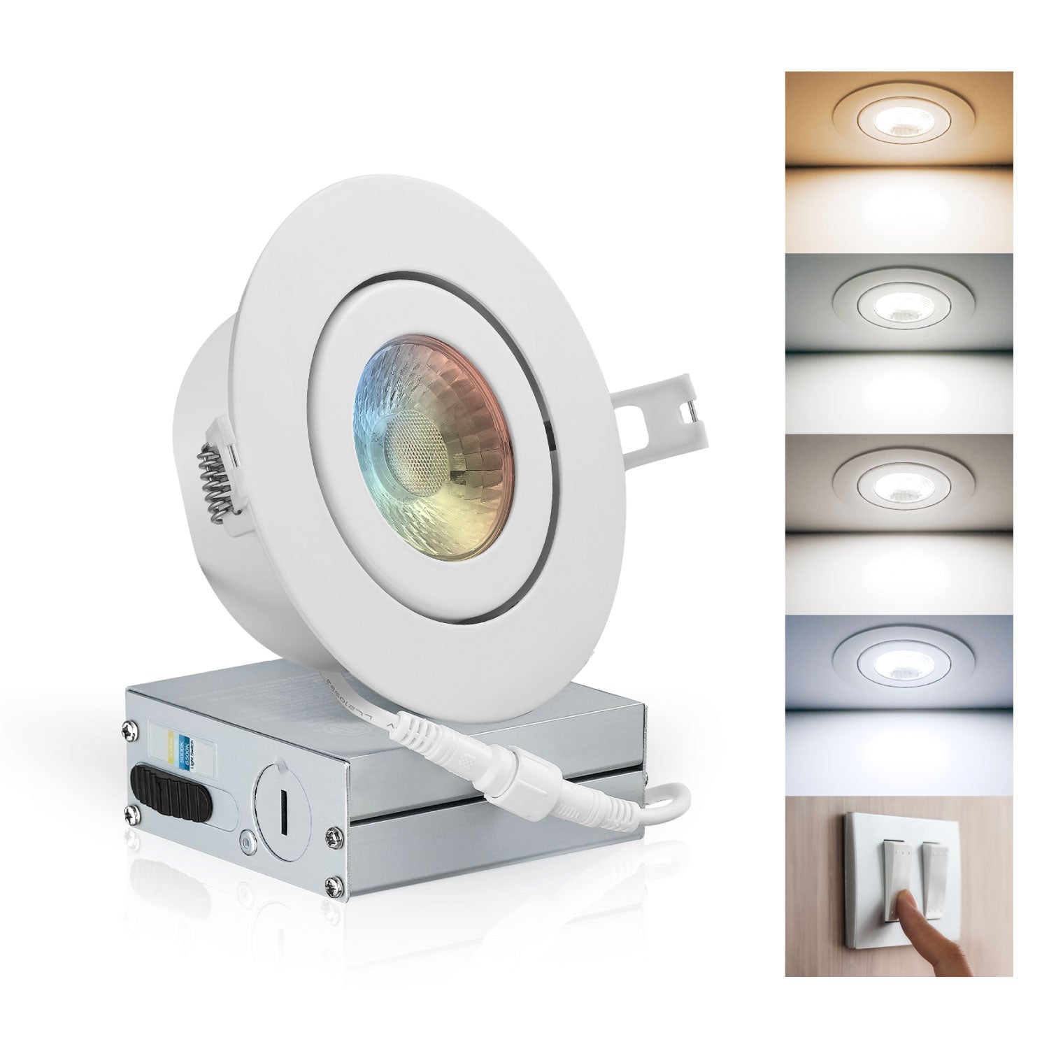 QPlus 4 Inch Airtight Dimmable 4CS Recessed LED Slim Gimbal | Recessed ...
