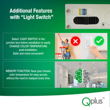 Load image into Gallery viewer, QPlus 4 Inch Gimbal LED Recessed Pot Light with the Metal Junction Box, Narrow Gap, 10W, 750LM, 4CCT(3000K/4000K/5000K/6500K) Color Changeable from the Wall Switch, Dimmable, Energy Star Certified, ETL Listed, IC-Rated, Wet Rated, 5 Year Warranty, Black