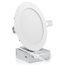 Load image into Gallery viewer, QPlus 6 Inch LED Recessed Slim Pot light with the Metal Junction Box, 13W, 1050LM, Single CCT, Dimmable, Energy Star Certified, ETL Listed, IC-Rated, Damp Location, 5 Year Warranty