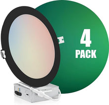 Cargar imagen en el visor de la galería, 8 Inch Recessed LED Lighting, Slim, 5CCT Color Selectable
