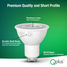 Load image into Gallery viewer, QPlus GU10 LED Track Light Bulb, 7W, 500LM, 1CCT(3000K/5000K), Beam Angle 40°, Dimmable, Energy Star Certified, UL Listed, 3 Year Warranty