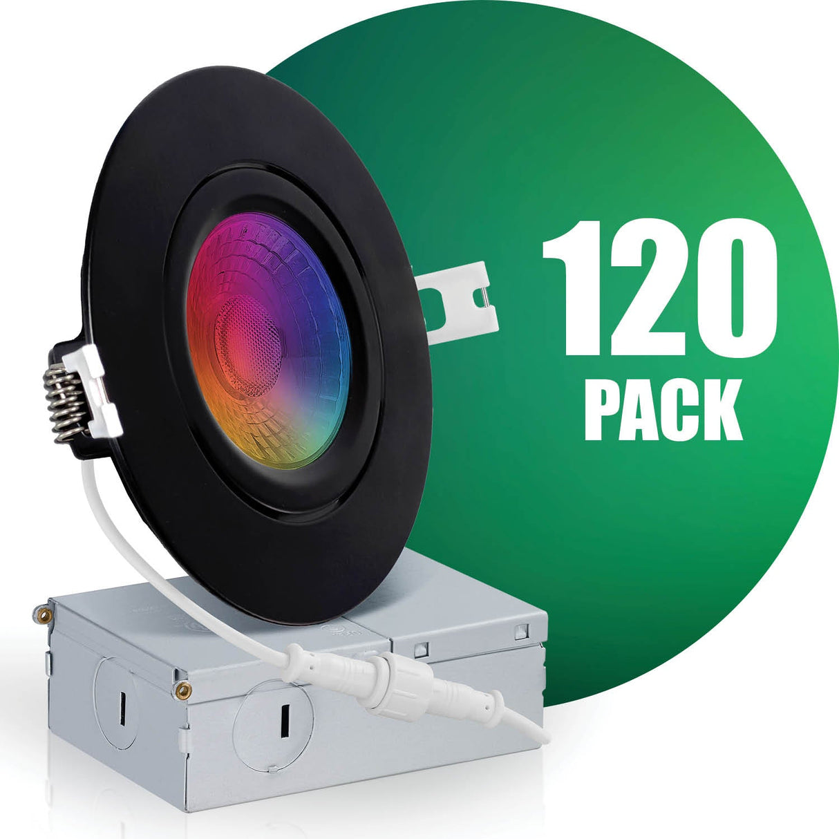 QPlus Smart Slim LED Pot Light de 4 pulgadas (WiFi - Sin concentrador) - RGB 16 millones de colores y blanco sintonizable 2700K a 6500K
