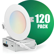 Load image into Gallery viewer, 4 Inch Recessed LED Lighting, Slim, 4CCT Color Selectable from Wall Switch, Wet Rated
