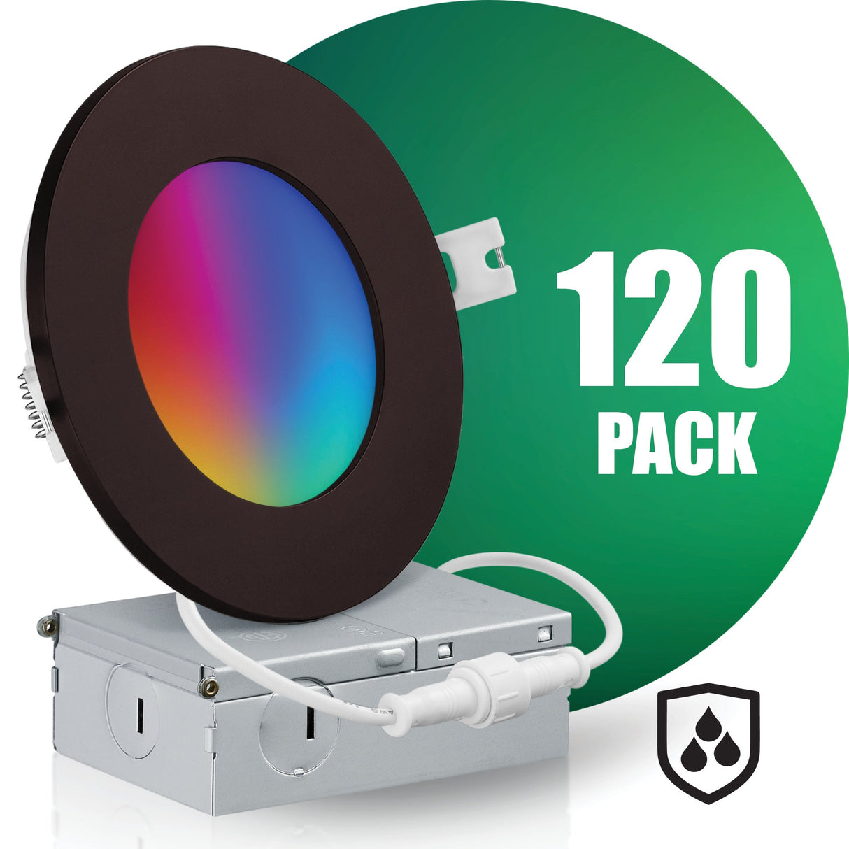 4 Inch Smart Recessed LED Lighting, Slim, WiFi-No Hub, RGB 16 Million Colors & Tunable White (2700K-6500K), Wet Rated, Works with Alexa & Google Assistant