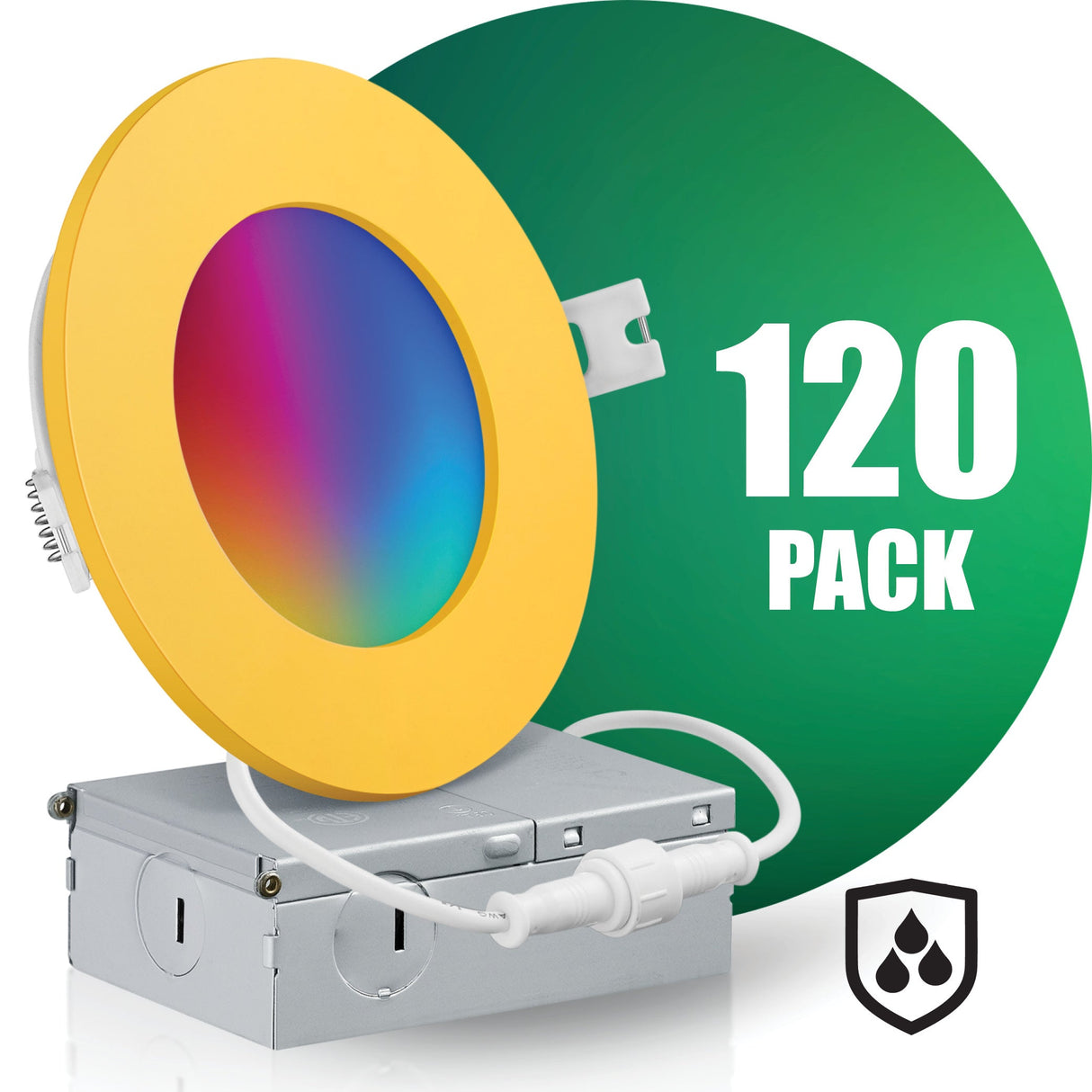 4 Inch Smart Recessed LED Lighting, Slim, WiFi-No Hub, RGB 16 Million Colors & Tunable White (2700K-6500K), Wet Rated, Works with Alexa & Google Assistant