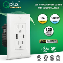 Load image into Gallery viewer, QPlus 15 Amp Type-C &amp; A Wall Receptacle Outlet, Tamper Resistant 1875W - UL Listed