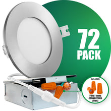 Load image into Gallery viewer, 4 Inch Recessed LED Lighting, Slim, Single CCT, Silver Trim
