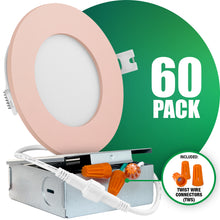 Load image into Gallery viewer, 4 Inch Recessed LED Lighting, Slim, Single CCT, Pink Trim
