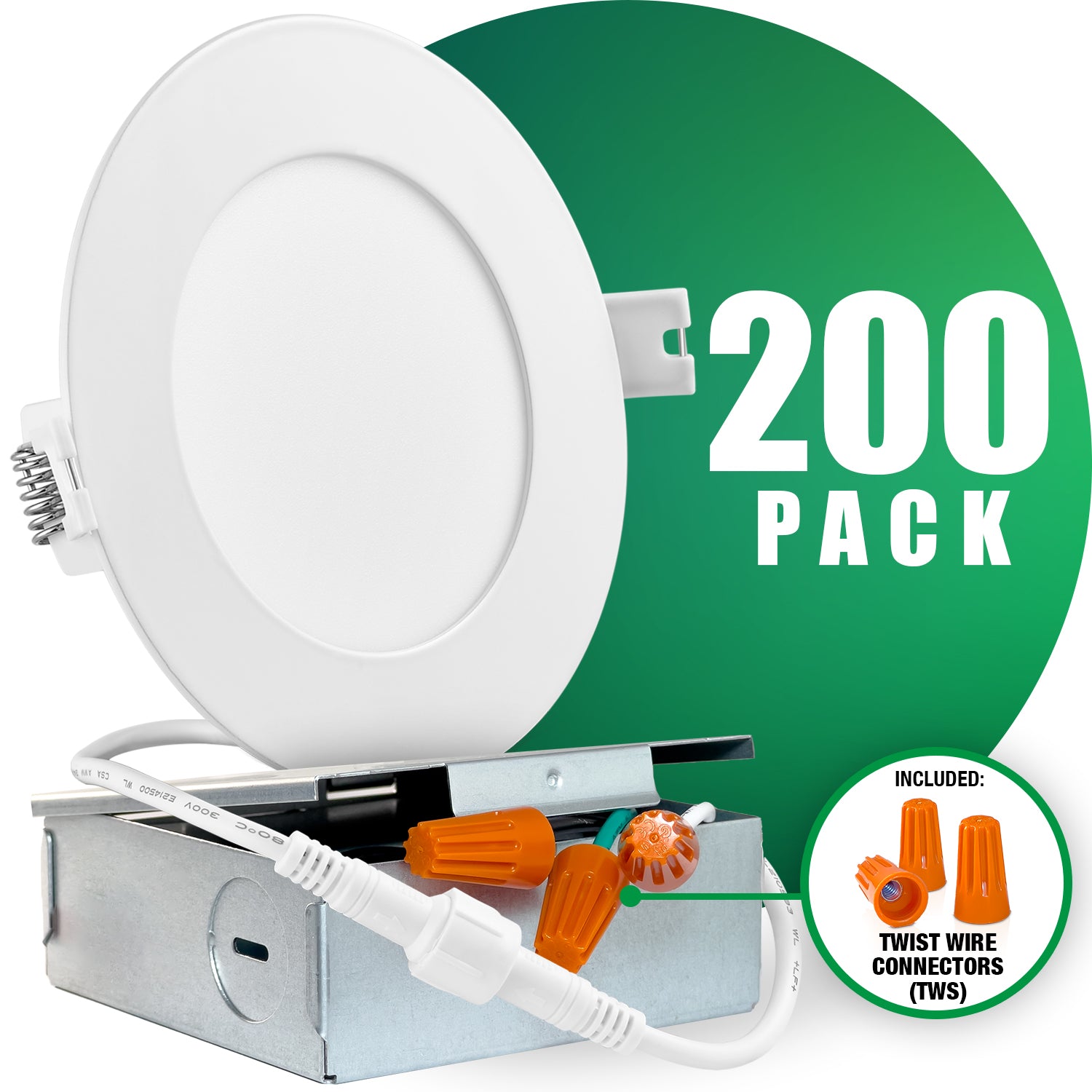 QPlus 4 Inch Slim Recessed LED Pot Lights For Dry & Wet Location white