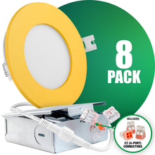 Load image into Gallery viewer, 4 Inch Recessed LED Lighting, Slim, Single CCT, Yellow Trim
