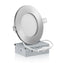 4 Inch Recessed LED Lighting, Slim, Single CCT, Silver Trim