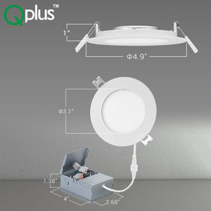 QPlus Smart Slim LED Pot Light de 4 pulgadas (WiFi - Sin concentrador) - RGB 16 millones de colores y blanco sintonizable 2700K a 6500K