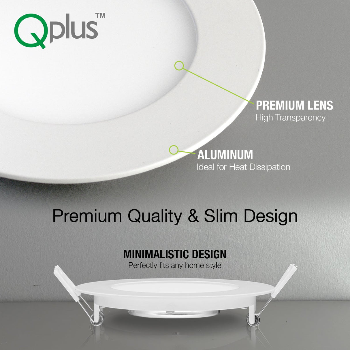 QPlus Smart Slim LED Pot Light de 4 pulgadas (WiFi - Sin concentrador) - RGB 16 millones de colores y blanco sintonizable 2700K a 6500K