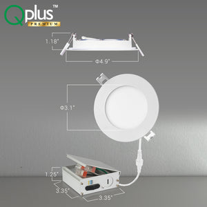 4 Inch Recessed LED Lighting, Slim, 4CCT Color Selectable from Wall Switch, Wet Rated