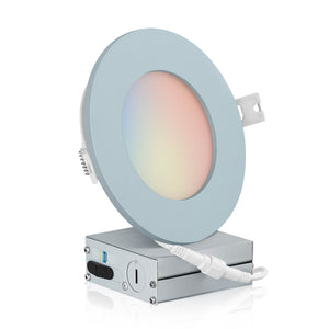 4 Inch Recessed LED Lighting, Slim, 4CCT Color Selectable from Wall Switch, Wet Rated