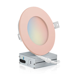 4 Inch Recessed LED Lighting, Slim, 4CCT Color Selectable from Wall Switch, Wet Rated