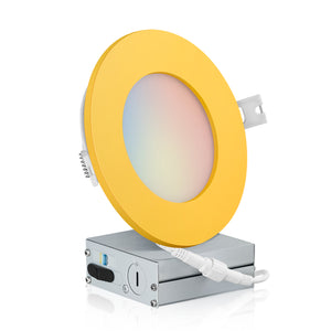 4 Inch Recessed LED Lighting, Slim, 4CCT Color Selectable from Wall Switch, Wet Rated