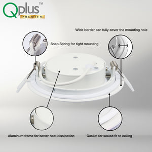 QPLUS 4 pulgadas Gimbal Empotrable Ajustable Multi Color Temperatura LED Pot Light (Temperatura de color cambiable por el interruptor de pared) 