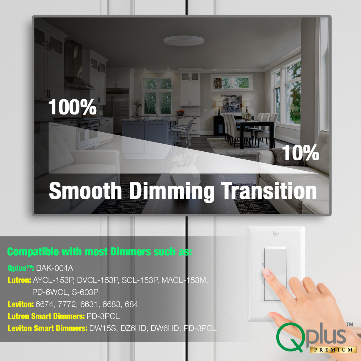 QPlus 9 Inch 4CCT Adjustable Multi Color Temperature LED Motion Sensor Flush Mount 16W (White, Silver & Bronze)