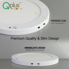 Load image into Gallery viewer, QPlus 9 Inch 4CCT Adjustable Multi Color Temperature LED Motion Sensor Flush Mount 16W (White, Silver &amp; Bronze)