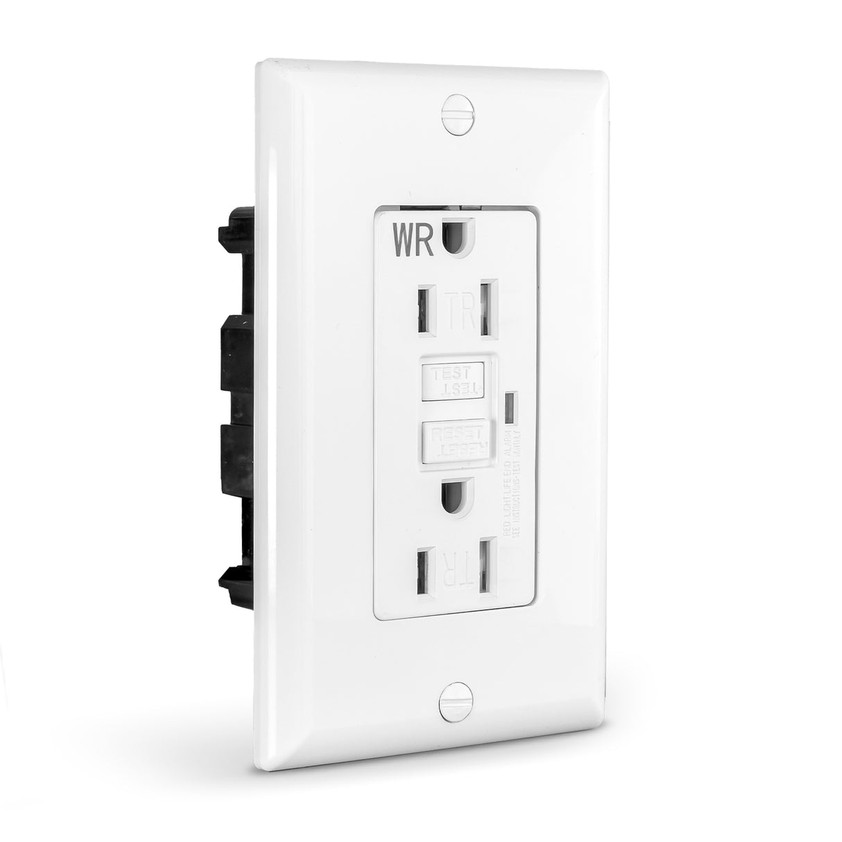 QPlus 15Amp Tamper & Water Resistant GFCI Receptacle Outlet with LED Indicator 1875W - UL Listed