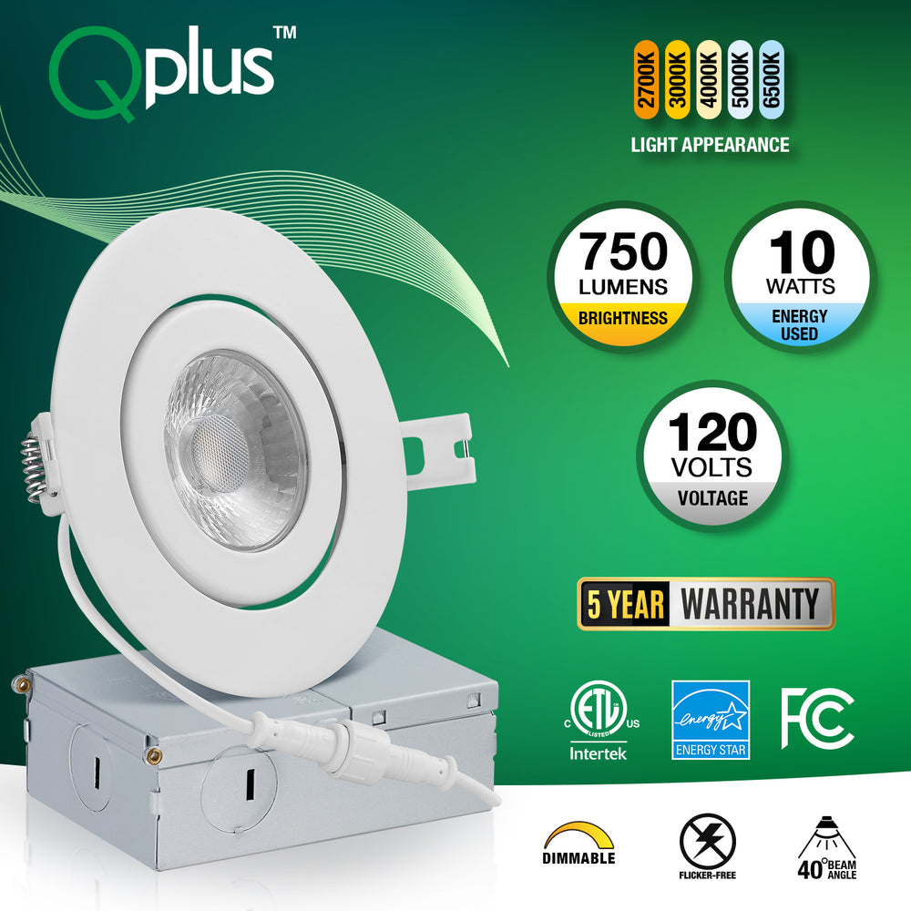 Slim Gimbal Pot Lights | Pot Lights | Qplus Home - LED Lights, Pot ...