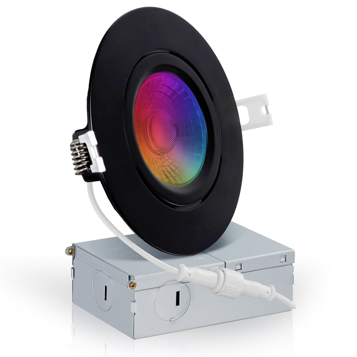 4 Inch Narrow Gap Smart Recessed LED Lighting, Gimbal, RGB 16 Million Colors & Tunable White (2700K-6500K), Wet Rated