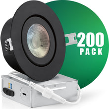 Load image into Gallery viewer, 4 Inch Airtight Recessed LED Lighting, Gimbal, 5CCT Color Selectable, Wet Rated
