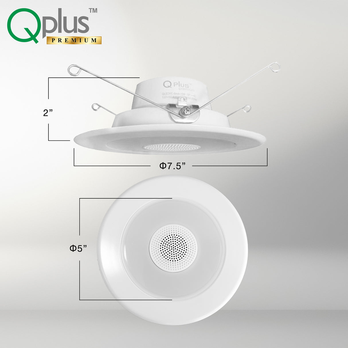 QPlus 5/6 pulgadas LED Downlight Retrofit Altavoz Bluetooth