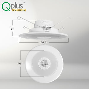 QPlus 5/6 pulgadas LED Downlight Retrofit Altavoz Bluetooth